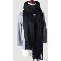 Sort halstørklæde i 100% uld til kvinder - Tilbehør