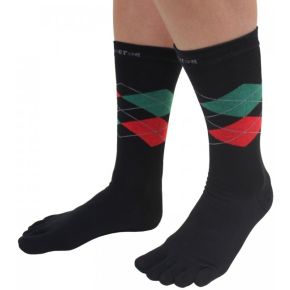 Tåsokker, TOETOE Men Argyle, Sort - Str. 41-48 - Ternede Sokker