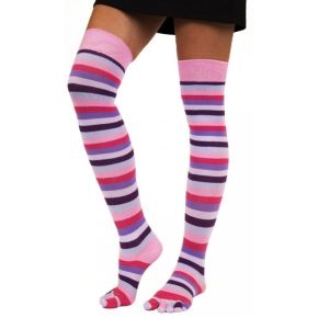 Stribede tåstrømper TOETOE Over Knee, Dream - One-size - 