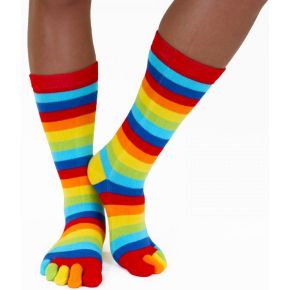 Tåsokker, TOETOE Essential, Stripy Rainbow - One-size - 
