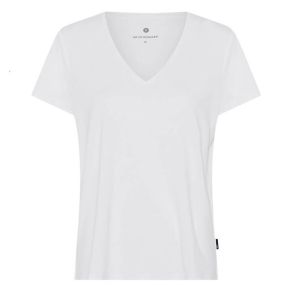 Hvid bambus t-shirt med v-hals, JBS of Denmark (dame) - 