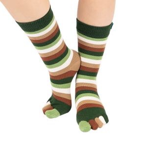 Tåsokker, TOETOE Essential, Stripy Earth - One-size - Tåsokker