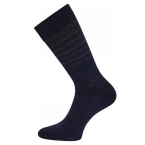 Navy Egtved uldsokker med striber - Uldundertøj