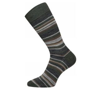 Grønne Egtved uldsokker med striber -