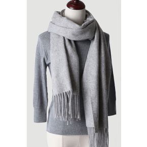 Gråt halstørklæde i 100% uld til kvinder - Tilbehør