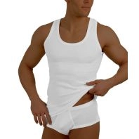 2-pak tanktops til mænd, hvid -