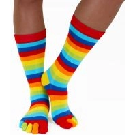 Tåsokker, TOETOE Essential, Stripy Rainbow - One-size -