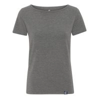 T-shirt med merinould, dame, Coastland of Denmark, grå -