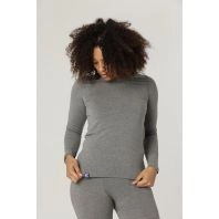 Langærmet t-shirt med merino uld til damer, grå -