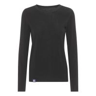 Langærmet t-shirt med merinould, dame, Coastland of Denmark, sort -