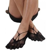 TOETOE Fishnet Foot Cover-X Sort, str. 35-42 -