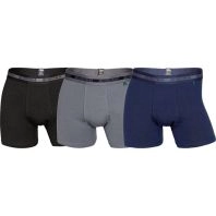 3-pak JBS bambus boxershorts, sort, blå, grå -