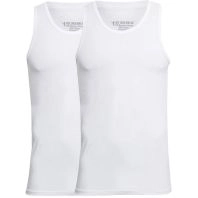 2-Pak JBS bambus tank-top (singlet), hvid -