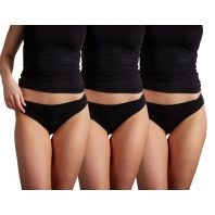 3-pak sorte bambus tai trusser -