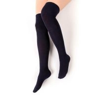 Over-Knee Bomulds Damestrømper - Navy - 