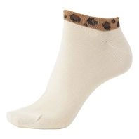 Korte ankelstrømper fra Socks CPH - Beige Leopard str. 36-39 - 