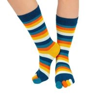 Tåsokker, TOETOE Essential, Stripy Sunset - One-size -