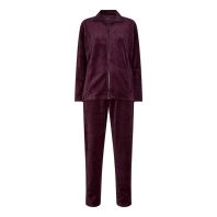Decoy pyjamas sæt i velour, bordeaux - 