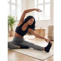 3 par sorte yoga / pilates sokker med skridsikker sål - 