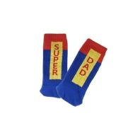 Blå "Super Dad" tennissokker, str. 36-44 - 