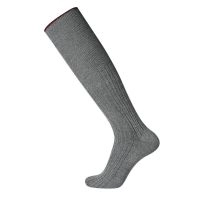 Knælange uldsokker i 100% uld fra Egtved, lysegrå -