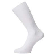 Egtved bambussokker med rib, hvid -