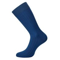 Egtved bambussokker med rib, blå -