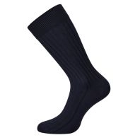 Egtved bambussokker med rib, navy -