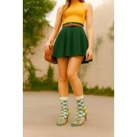 Socks CPH Damestrømpe - Clouds Smør gul - 