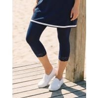 Navy Decoy capri leggings (3/4 længde) med blondekant -