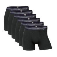6 par bambus boxershorts fra JBS til mænd, sort -