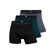3-pak JBS bambus boxershorts, sort, grøn og grå -