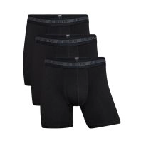 3-pak JBS bambus boxershorts med ekstra benlængde, sort - 