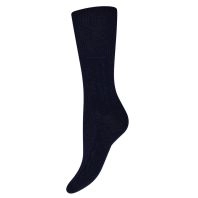 Decoy hyggesokker med uld, navy, str. 37-41 - 