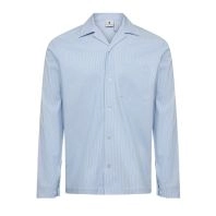 Stribet bambus natskjorte til mænd, JBS of Denmark, Lys blå - 