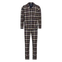 JBS pyjamas sæt til mænd, ternet, brun - 