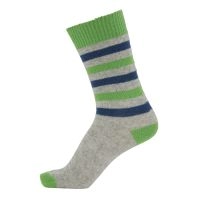 Uldsokker med cashmere til mænd, Grå stribet, str. 40-45 - 