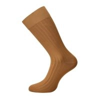 Egtved bambussokker med rib, karamel - 