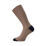 Egtved bambussokker med rib, sand - 