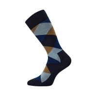 Egtved bambussokker med mønster, blå - 