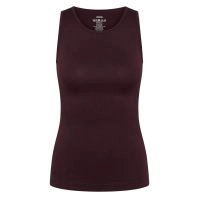 Bordeaux sømløs Zebdia tank top "Rib" (dame) - 