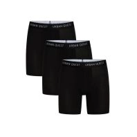 3-pak sorte Urban Quest boxershorts med ekstra benlængde - 