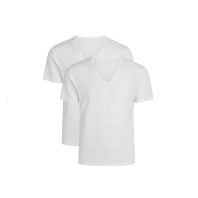 2-Pak Hvide bambus T-Shirts med V-hals (Herre) - 