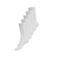 5-Pak hvide bambussokker (Herre) - Str. 40-46 - 