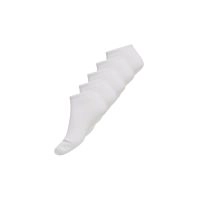5-Pak hvide bambus ankelsokker (Herre) - Str. 40-46 - 