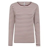 Langærmet bambus t-shirt med rosa striber, JBS of Denmark (dame) - 