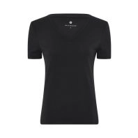 Sort slim-fit bambus t-shirt med v-hals, JBS of Denmark (dame) - 