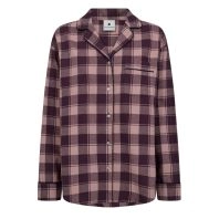 Rosa flannel natskjorte med tern, JBS of Denmark - 