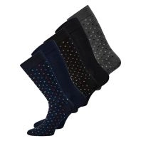 5 par prikkede Claudio bambus strømper til mænd str. 40-47 - 