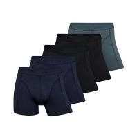 5 par Claudio bambus underbukser til mænd sort, navy, grøn - 